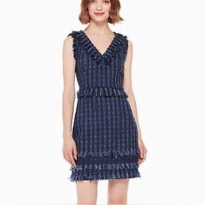 Kate Spade Tweed Blue Mini Dress size 2